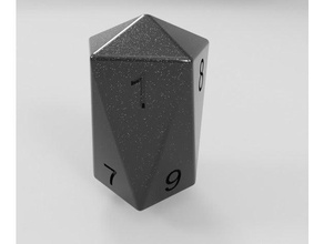 crystal caste d10 dice 3d print model - Mito3D