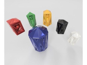 kristal kast zar ayarlayın 3d print model - Mito3D