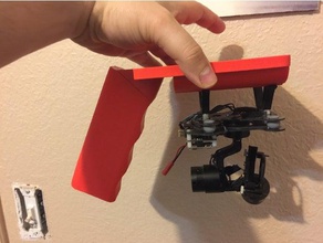 empuñadura de pistola cardán ferrocarril la cámara 10mm 2 eje 3 ejes drone dys gimbal agarre manejar el rail ahndle 3d print model - Mito3D
