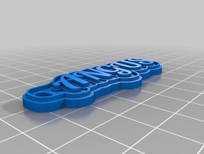 angus keychain keychains customized 3d print model - Mito3D
