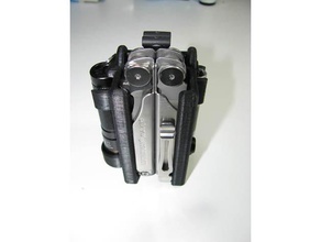 configurable leatherman wave holster anti-lost lock sport & outdoors flashlight holder multitool 3d print model - Mito3D
