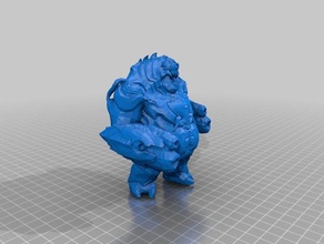 mancubus poste doom sculture 4 doom4 3d print model - Mito3D