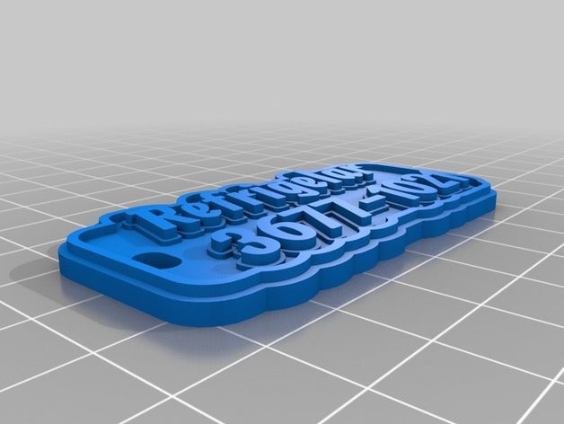 refrigelar Anahtarlık özelleştirilmiş 3D print model - Mito3D