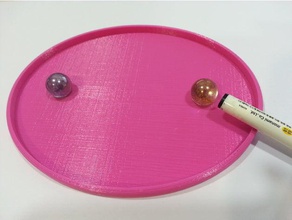 ellipse billiard table elliptical billiards math toy art 3d print model - Mito3D