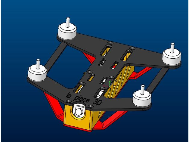 drone quad quadcopter razzo 215 di stampa 3d La il fai da te diydrones droni racing miniquad frame quadrocopter 3D print model - Mito3D