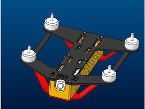 3d drone quadcopter dört roket 215 yazdırma baskı diy diydrones drones yarış miniquad çerçeve quadrocopter 3d print model - Mito3D