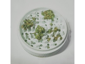 quatre pièces de broyeur meuleuse herb grinder 3d print model - Mito3D