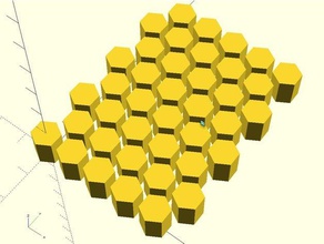 anpassbare-Waben-Muster Mathe-Kunst anpassbare kundengebundene honeycomb openscad Muster 3d print model - Mito3D