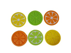 narenciye dilim coaster mutfak ve yemek çita içecek elastik filament filaflex esnek limon kireç ninjaflex turuncu 3d print model - Mito3D