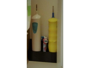 cepillo eléctrico de pie cuarto baño accesorios titular dientes 3d print model - Mito3D