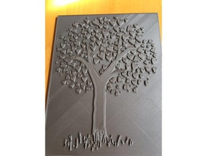 cuore dell'albero 2d art 3d print model - Mito3D