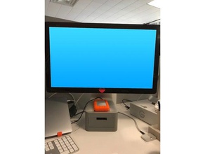 imac thunderbolt display stand gaveta office suporte de secretária displat mac o monitor do 3d print model - Mito3D