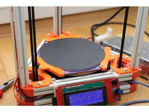 gerçek delta Sistem ısı yalıtımı tesviye 3d yazıcı parçaları ayarlanabilir yatak heatbed ısıtmalı kossel 2020 mini 3d print model - Mito3D