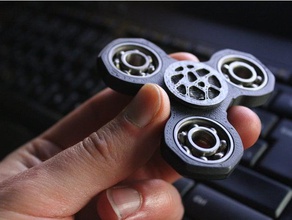trius main toupie jouet - part en vrille focus jouets & jeux fidget spinner le tri-spinner trispinner 3d print model - Mito3D
