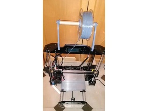 roll stand axis sandwich film cardboard tube 3d printer accessories filament spool holder 3d print model - Mito3D
