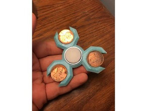 penny weighted fidget spinner hand tools 3d print model - Mito3D