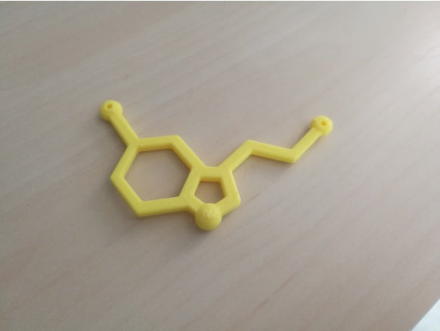 serotonin pendant keychain fashion 3D print model - Mito3D