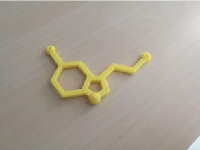 serotonin pendant keychain fashion 3d print model - Mito3D