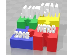 o autismo a arte consciencialização do 3d print model - Mito3D