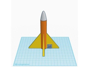 tinkercad Rakete Kunst 3d print model - Mito3D