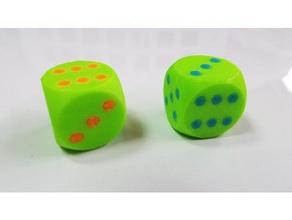 dual color die dice extruder extrusion print multiple materials vocademy makerspace 3d print model - Mito3D