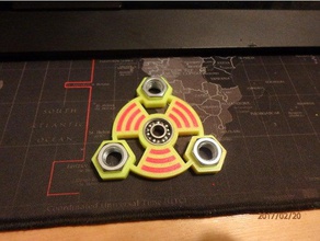 fidget la tuerca de cono - wingnut2k 9 doble extrusión juegos y juguetes mano spinner juguete 3d print model - Mito3D