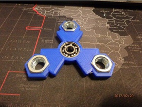 fidget nut spinner - wingnut2k 10 Spielzeug & Spiele hand zappeln 3d print model - Mito3D
