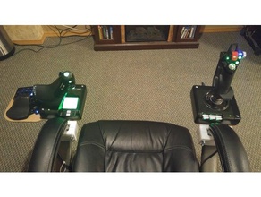 diy office chair cockpit vr htc vive oculus x52 hotas rift virtual reality 3d print model - Mito3D