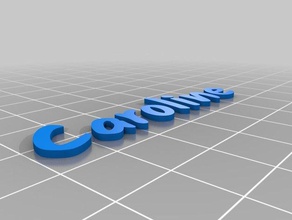 text-caroline keychains customized 3d print model - Mito3D