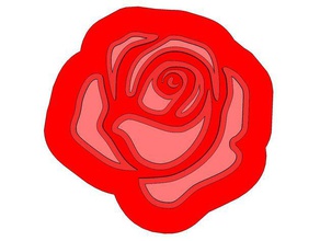 rose ímã de geladeira sinais e logotipos flor subiu wslab 3d print model - Mito3D