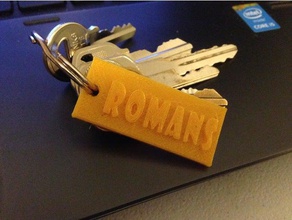 romans 116 key tag accessory keychains jesus keychain roman 3d print model - Mito3D