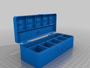 anpassbare aufklappbaren box 1xn v2 - Organisation Fall customizer Veranstalter 3d print model - Mito3D
