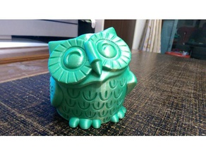 smiling owl pot 3d print model - Mito3D