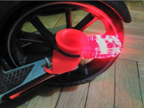 kick scooter rear lamp holder sport & outdoors 3d print model - Mito3D