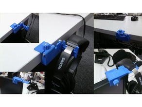 headphones holder office 3d print model - Mito3D