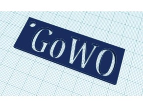 gowo keychain 3d printing keychain 3d print model - Mito3D