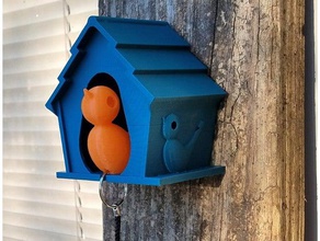 casetta portachiavi titolare organizzazione bagno bird birdhouse chiave keychain i di sicurezza acqua giochi d'acqua fischio 3d print model - Mito3D