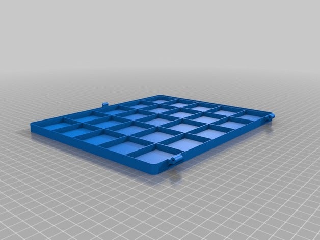 my customized hinged box v2 lid organization 3D print model - Mito3D