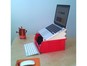 storage bin laptop stand office uline 3d print model - Mito3D
