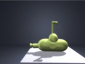 yellow submarine art 3d print model - Mito3D