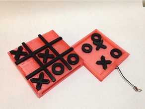 noughts crosses tic-tac-toe games 3d print model - Mito3D