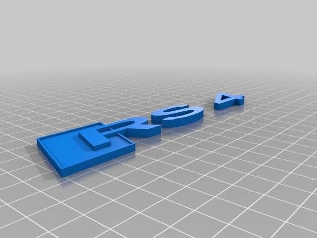 audi rs4 logo automotive 3D print model - Mito3D