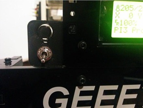 geeetech i3 akrilik ışık düğmesini açtı 3d yazıcı parçaları led şerit 3d print model - Mito3D