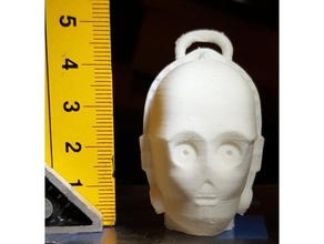 c3po tête de la boucle modèle robots 3d print model - Mito3D