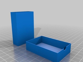 meine angepasste vollparametrischen Streichholzschachtel Container kundengebundene 3d print model - Mito3D