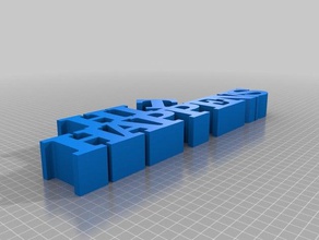 my customized variable word sculpture more options signs & logos 3d print model - Mito3D