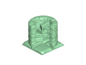 openforge 20 mag corner spiral stair toy & game accessories dnd tiles openforge2 stairs 3d print model - Mito3D