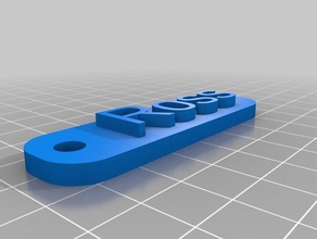 ross keychain signs & logos customized 3d print model - Mito3D