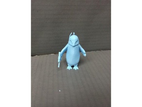 penguin fett las esculturas 3d print model - Mito3D
