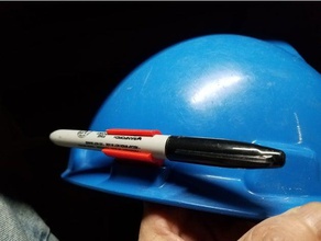 hardhat sharpie clip tool holders & boxes 3d print model - Mito3D